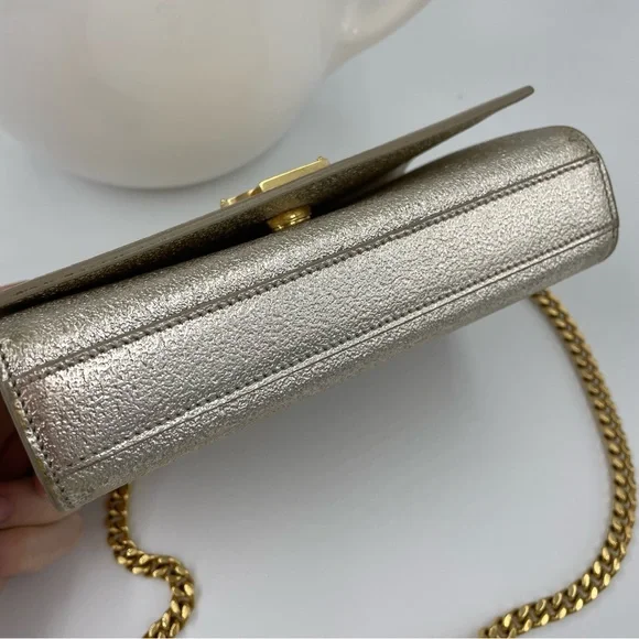 ❌SOLD❌ YSL Kate Small Sparkling Light Gold Bag Clutch - Picture 11 of 16